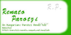 renato parotzi business card